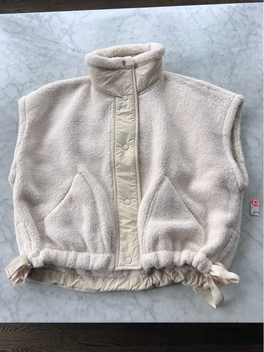 NWT FP Movement By Free People Scout it Out Fleece Vest in Birch Tree Size Small - Picture 5 of 15